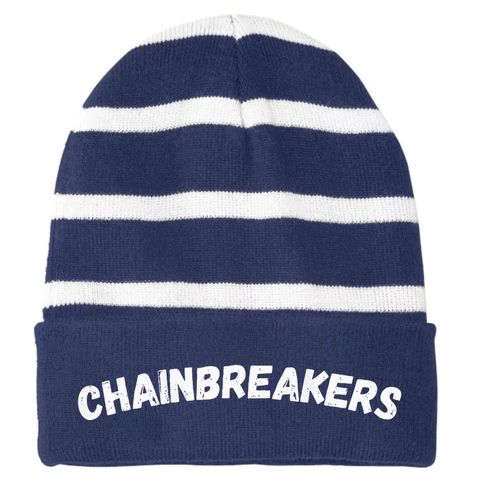 Oh Shift Chainbreakers Striped Beanie with Solid Band