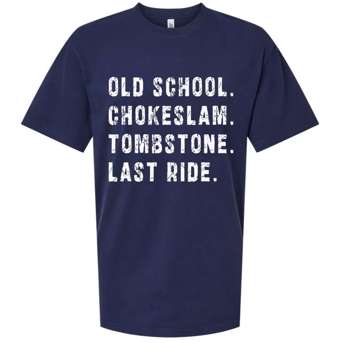 Old School Chokeslam Tombstone Last Ride Sueded Cloud Jersey T-Shirt