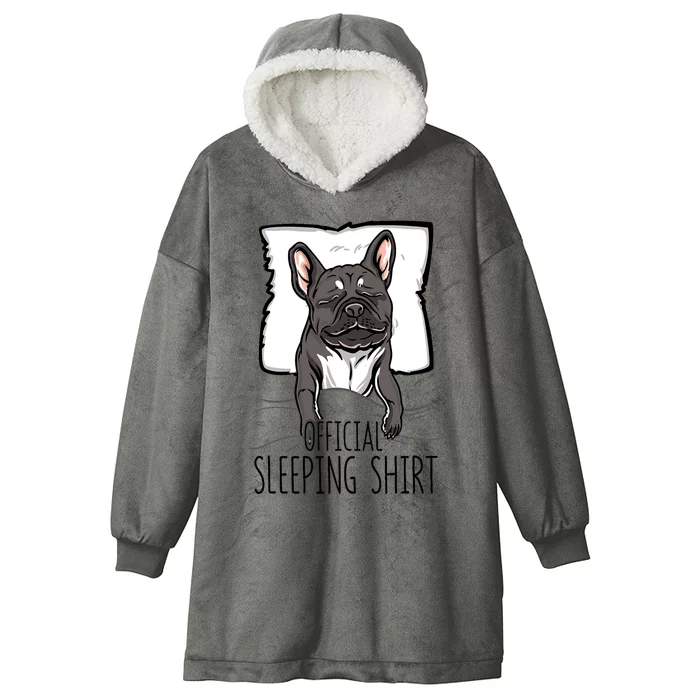 official sleeping cute french bulldog dog nightgown Hooded Wearable Blanket