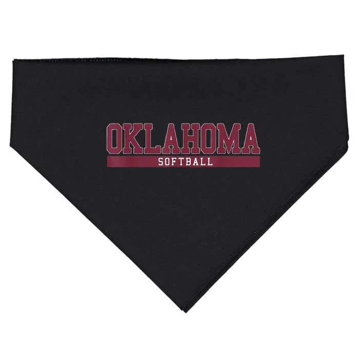 Oklahoma Softball Coach Outfit Softball Player USA-Made Doggie Bandana