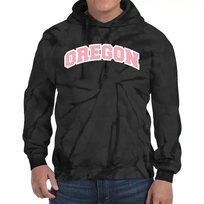 Oregon Sports Classic Varsity College Style Tie Dye Hoodie