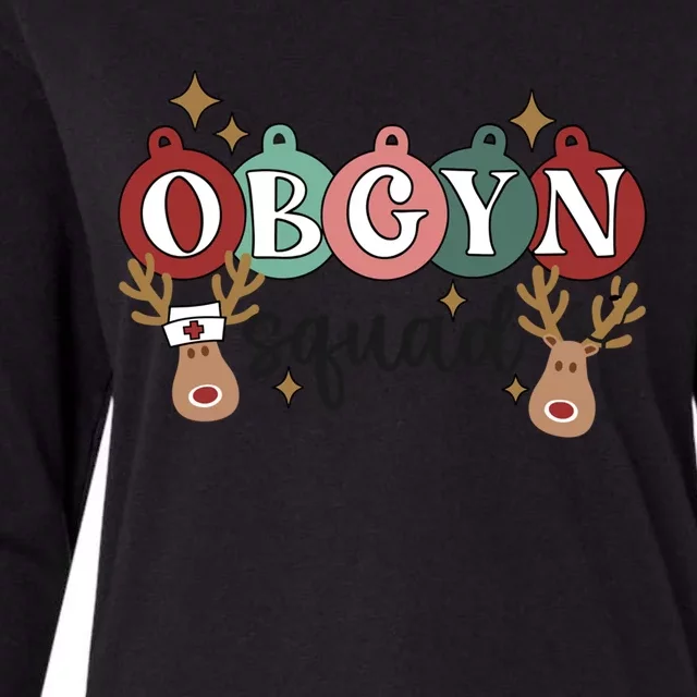 Obgyn Squad Christmas Delivery Ob Nurse Medical Assistant Gift Womens Cotton Relaxed Long Sleeve T-Shirt