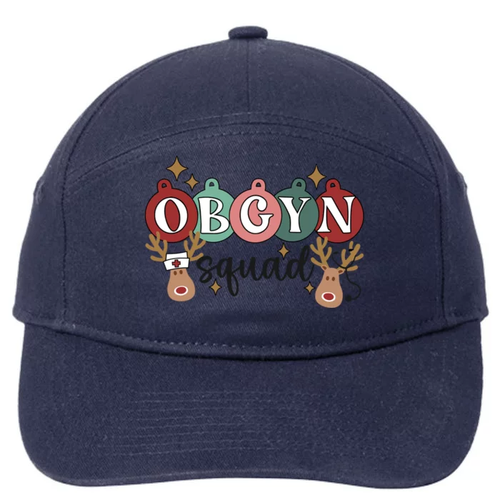 Obgyn Squad Christmas Delivery Ob Nurse Medical Assistant Gift 7-Panel Snapback Hat