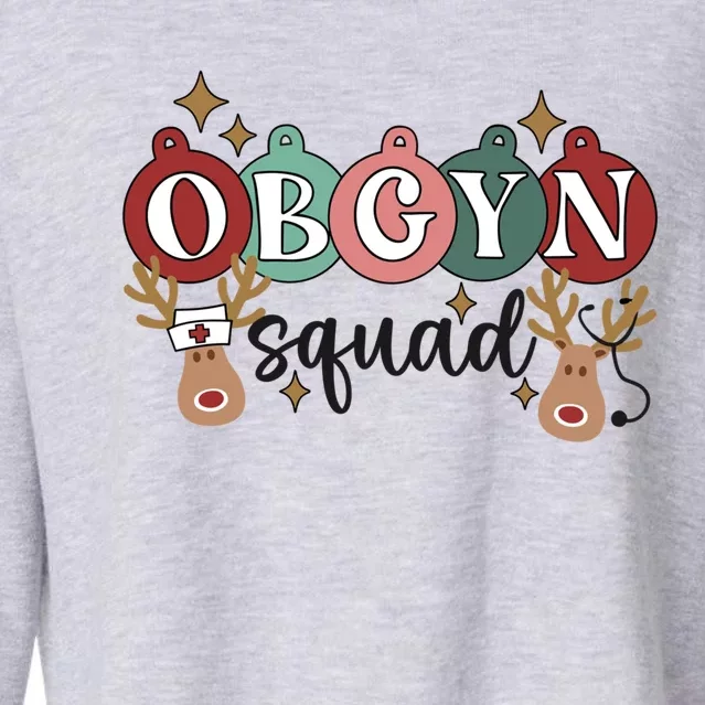 Obgyn Squad Christmas Delivery Ob Nurse Medical Assistant Gift Cropped Pullover Crew