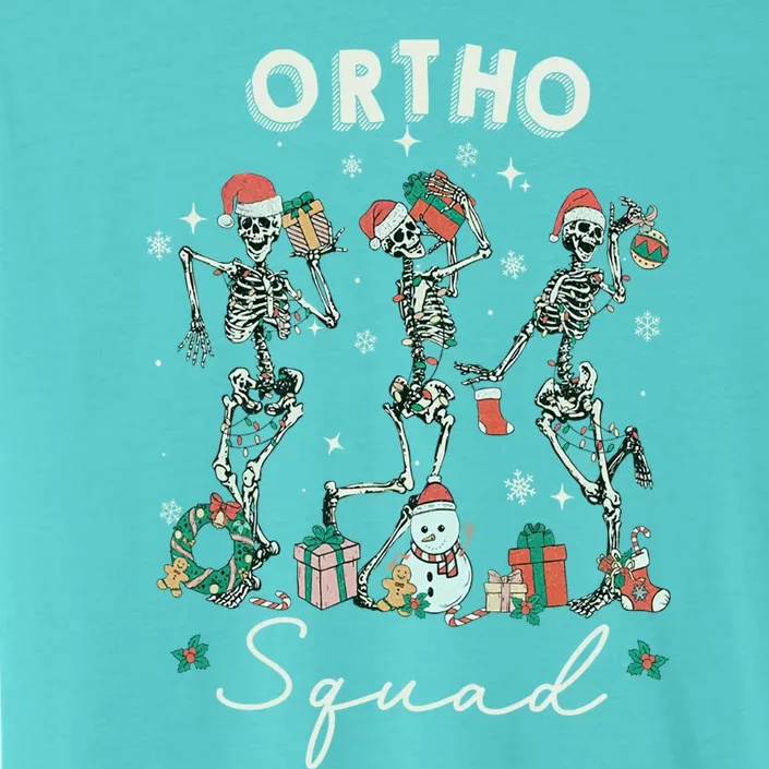 Ortho Squad Christmas Skeleton Orthopedics Nurse Rn Crew Gift ChromaSoft Performance T-Shirt