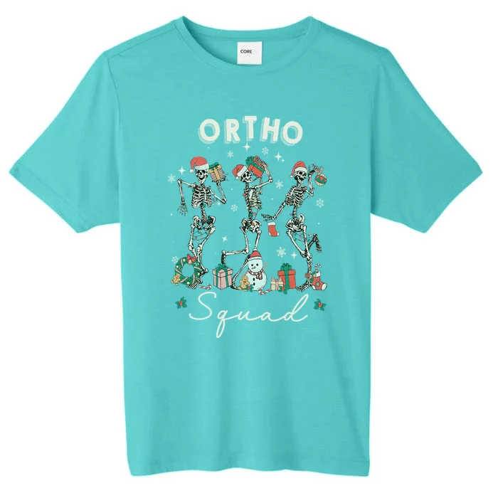 Ortho Squad Christmas Skeleton Orthopedics Nurse Rn Crew Gift ChromaSoft Performance T-Shirt