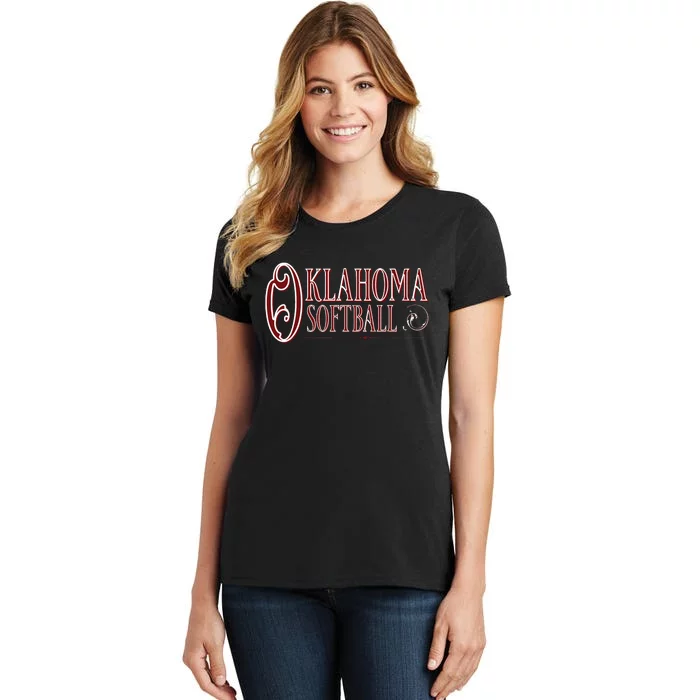 Oklahoma Softball College School Local State Teams Women's T-Shirt