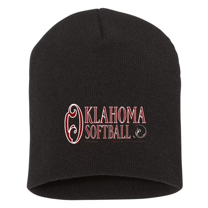 Oklahoma Softball College School Local State Teams Short Acrylic Beanie