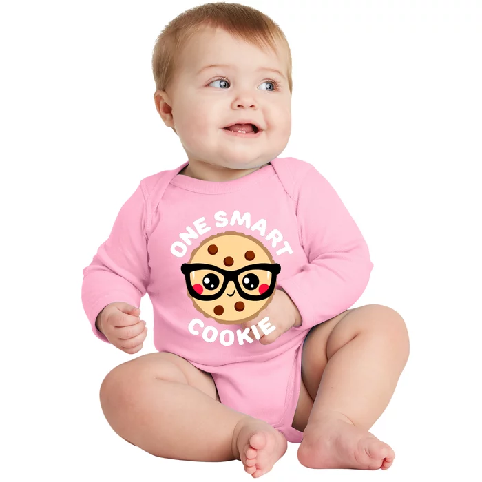 One Smart Cookie Cute Kawaii Style Pun Chocolate Chip Baby Long Sleeve Bodysuit