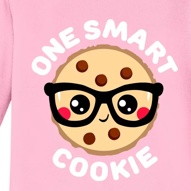 One Smart Cookie Cute Kawaii Style Pun Chocolate Chip Baby Long Sleeve Bodysuit