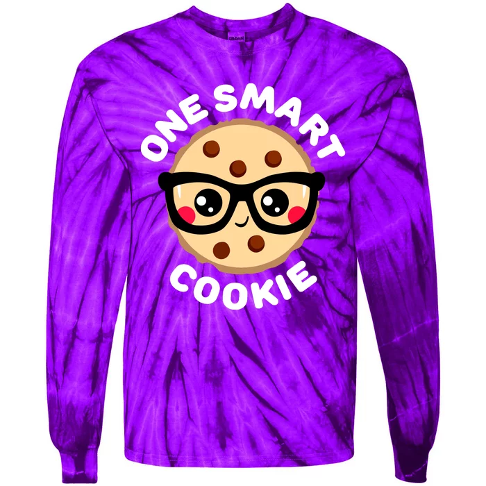 One Smart Cookie Cute Kawaii Style Pun Chocolate Chip Tie-Dye Long Sleeve Shirt