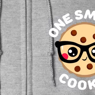 One Smart Cookie Cute Kawaii Style Pun Chocolate Chip Full Zip Hoodie