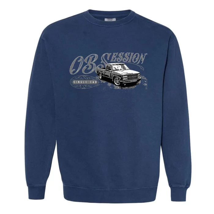 Obs Single Cab Truck Old Body Style Retro Vintage Ck Truck Garment-Dyed Sweatshirt