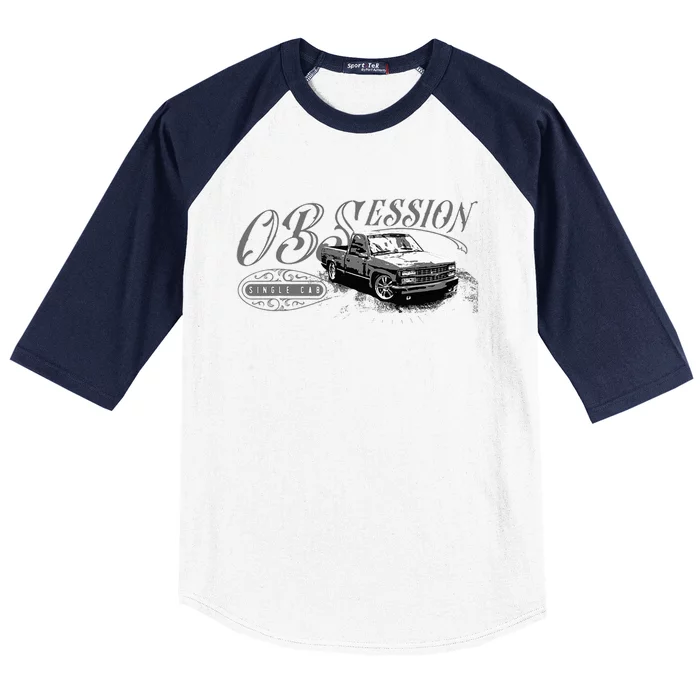 Obs Single Cab Truck Old Body Style Retro Vintage Ck Truck Baseball Sleeve Shirt