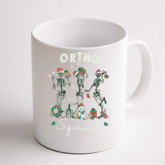 Ortho Squad Christmas Skeleton Orthopedics Nurse Rn Crew Gift Front & Back Coffee Mug