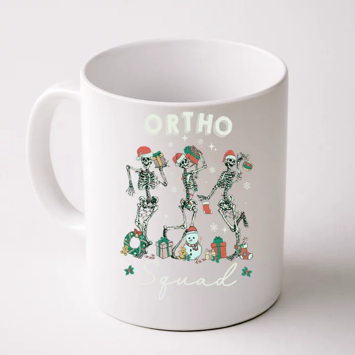 Ortho Squad Christmas Skeleton Orthopedics Nurse Rn Crew Gift Front & Back Coffee Mug