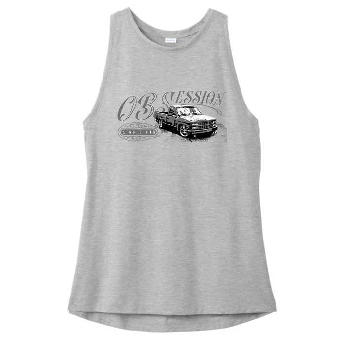 Obs Single Cab Truck Old Body Style Ladies Tri-Blend Wicking Tank