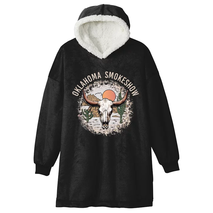 Oklahoma Smokeshow Deserts West Cactus Hooded Wearable Blanket