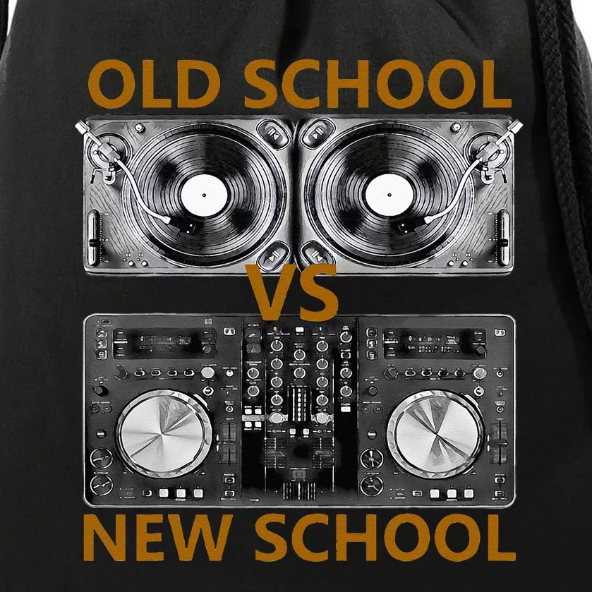 Old School DJ VS New School DJ HouseDance Music Drawstring Bag