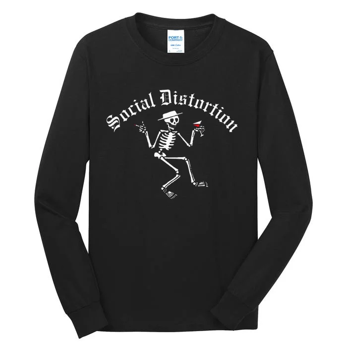 Distortion Skelly Tall Long Sleeve T-Shirt