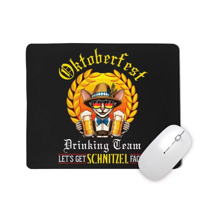 Oriental Shorthair Drinking Team LetS Get Schnitzel Faced Mousepad