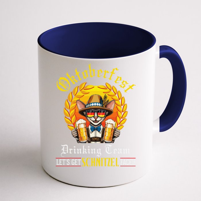 Oriental Shorthair Drinking Team LetS Get Schnitzel Faced Front & Back Coffee Mug