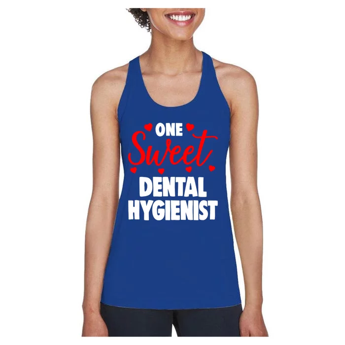 One Sweet Dental Hygienisgreat Gift Funny Valentines Day Gift Women's Racerback Tank