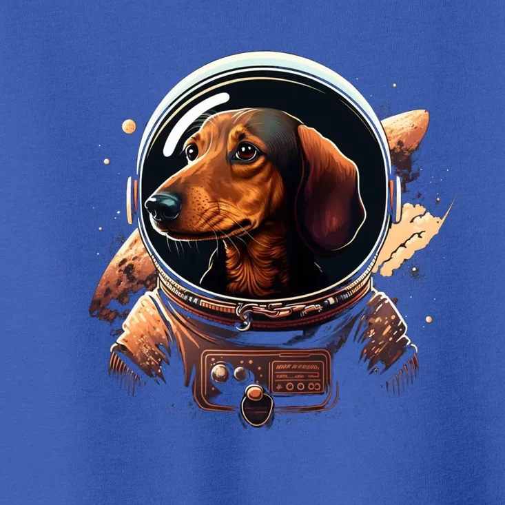 Outer Space Dachshund On Galaxy Astronaut Dachshund Great Gift Toddler T-Shirt