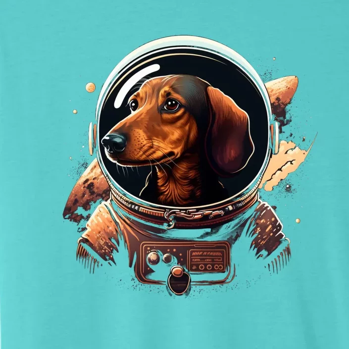 Outer Space Dachshund On Galaxy Astronaut Dachshund Great Gift ChromaSoft Performance T-Shirt