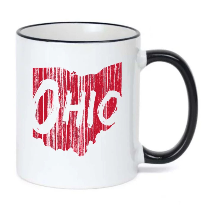 Ohio State Distressed Black Color Changing Mug