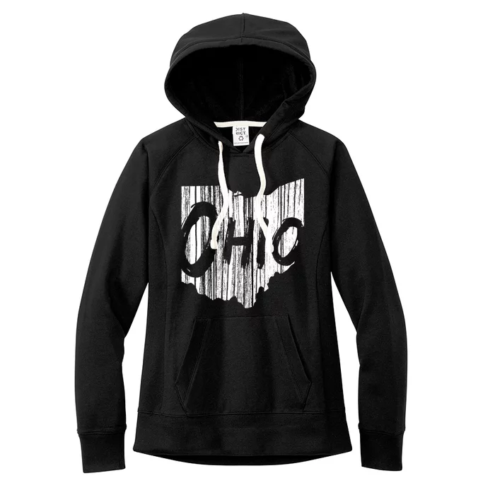 Ohio State Distressed Women's Fleece Hoodie