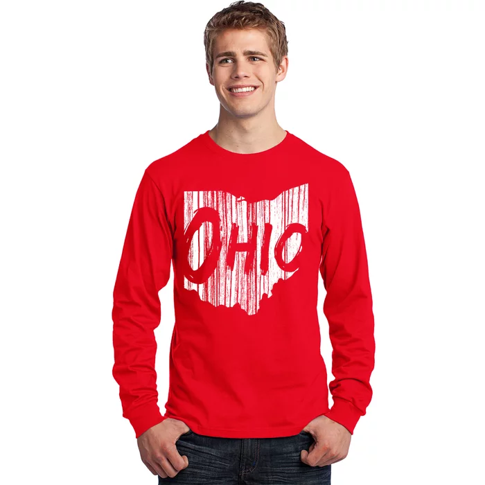 Ohio State Distressed Long Sleeve Shirt