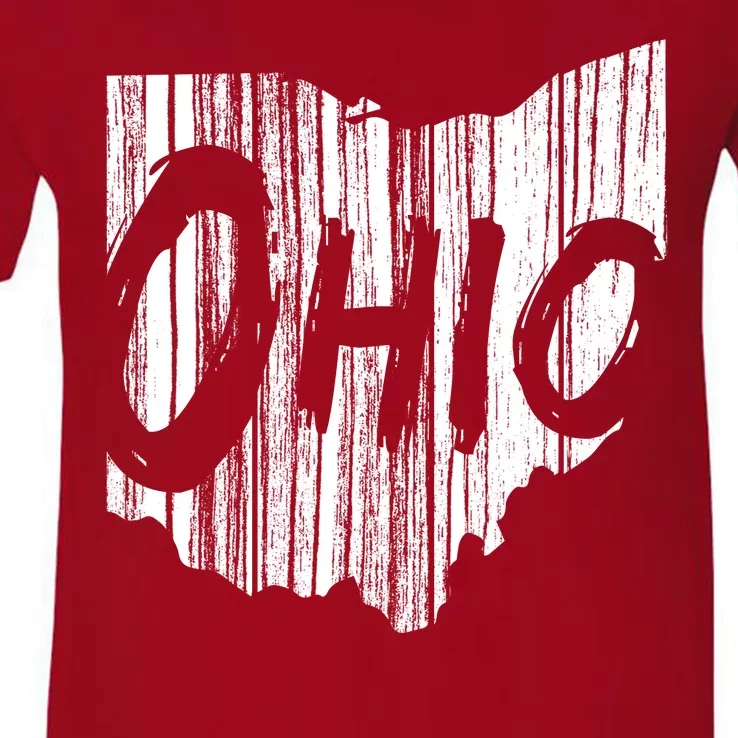 Ohio State Distressed V-Neck T-Shirt