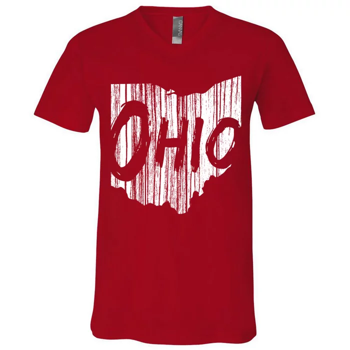 Ohio State Distressed V-Neck T-Shirt