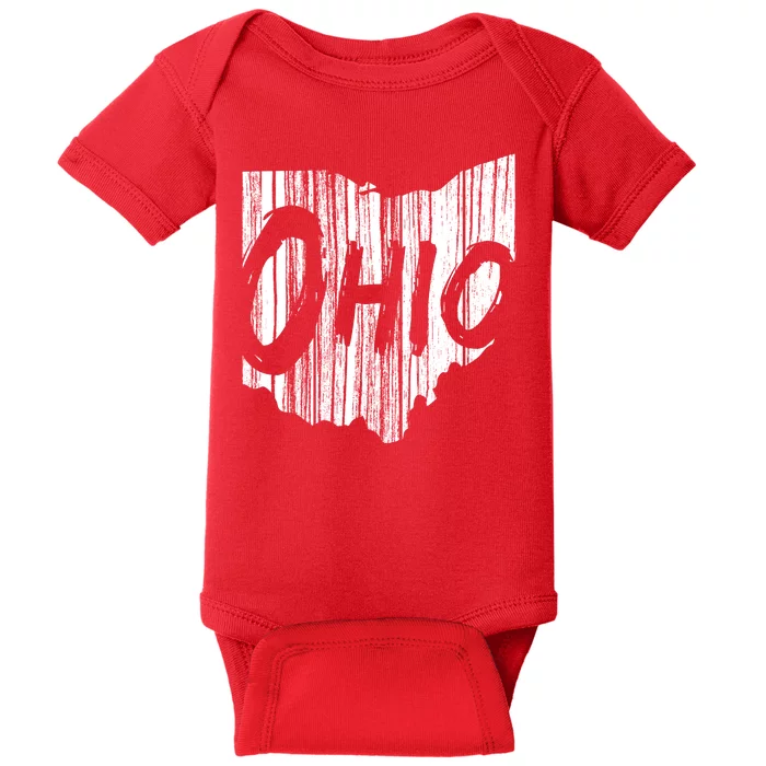 Ohio State Distressed Baby Bodysuit