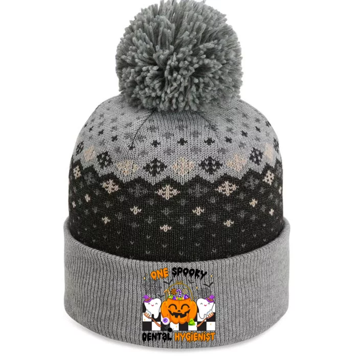 One Spooky Dental Hygienist Halloween Dental Hygiene Gift The Baniff Cuffed Pom Beanie