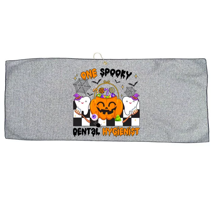 One Spooky Dental Hygienist Halloween Dental Hygiene Gift Large Microfiber Waffle Golf Towel