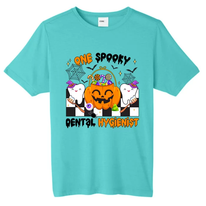 One Spooky Dental Hygienist Halloween Dental Hygiene Gift ChromaSoft Performance T-Shirt