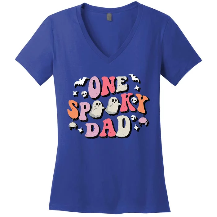 One Spooky Dad Costume Halloween Women's V-Neck T-Shirt