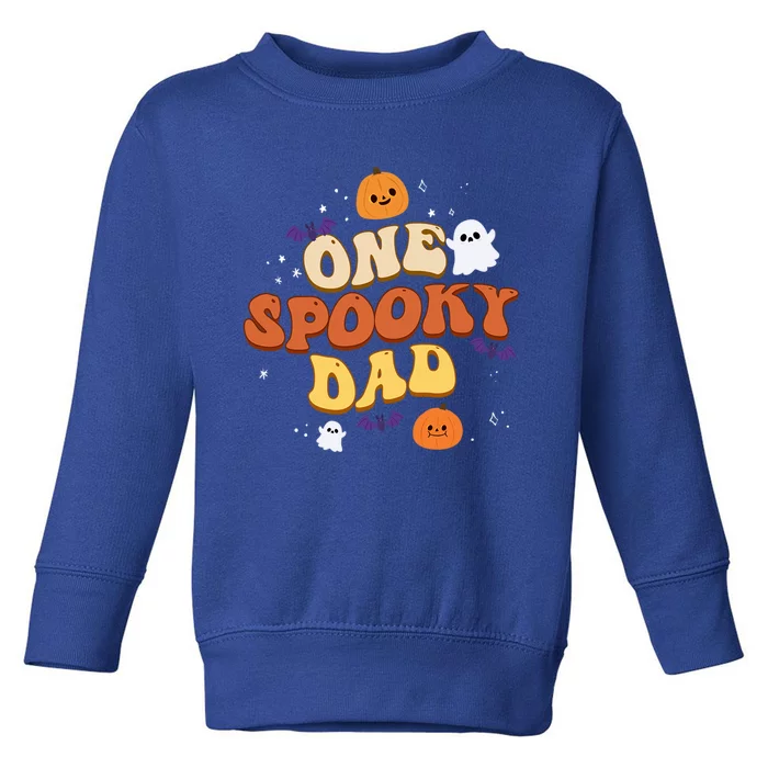 One Spooky Dad Boo Halloween Cute Family Matching Group Gift Toddler Sweatshirt