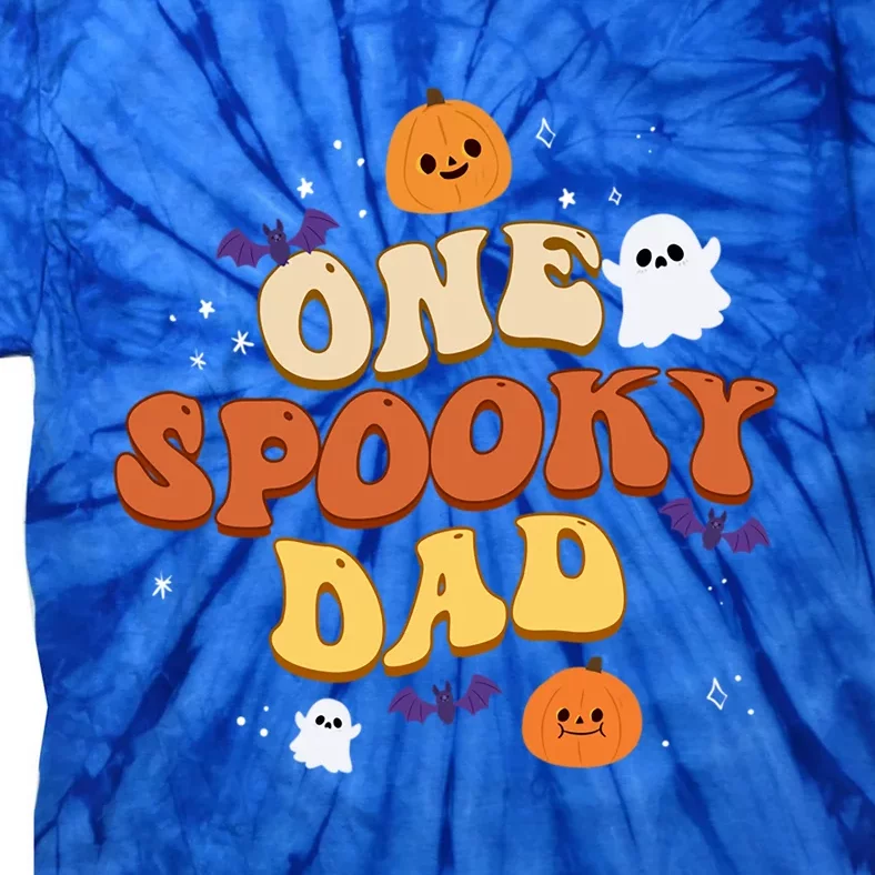 One Spooky Dad Boo Halloween Cute Family Matching Group Gift Tie-Dye T-Shirt