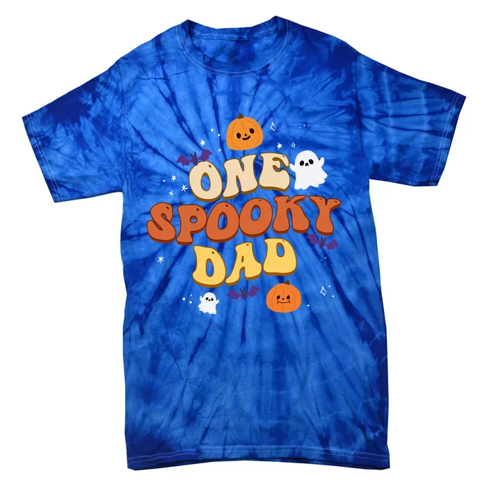 One Spooky Dad Boo Halloween Cute Family Matching Group Gift Tie-Dye T-Shirt