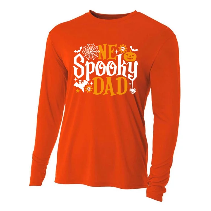 One Spooky Dad Meaningful Gift Funny Halloween Family Matching Gift Cooling Performance Long Sleeve Crew