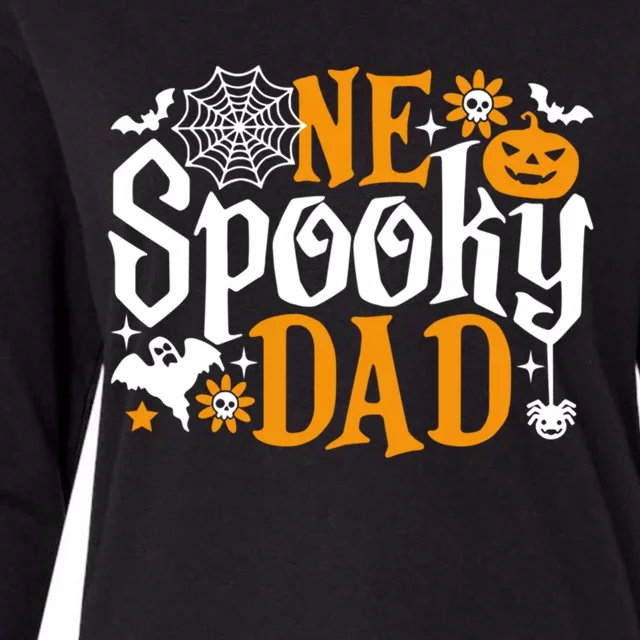 One Spooky Dad Meaningful Gift Funny Halloween Family Matching Gift Womens Cotton Relaxed Long Sleeve T-Shirt