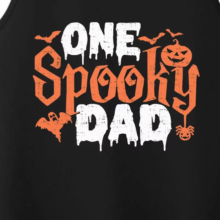 One Spooky Dad Funny Halloween Gifts For Daddy / Father Performance Tank