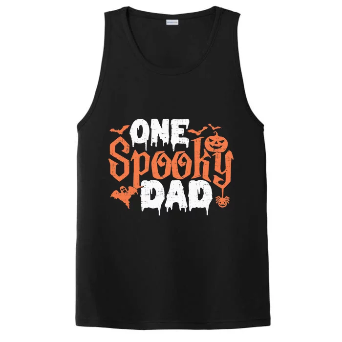 One Spooky Dad Funny Halloween Gifts For Daddy / Father Performance Tank