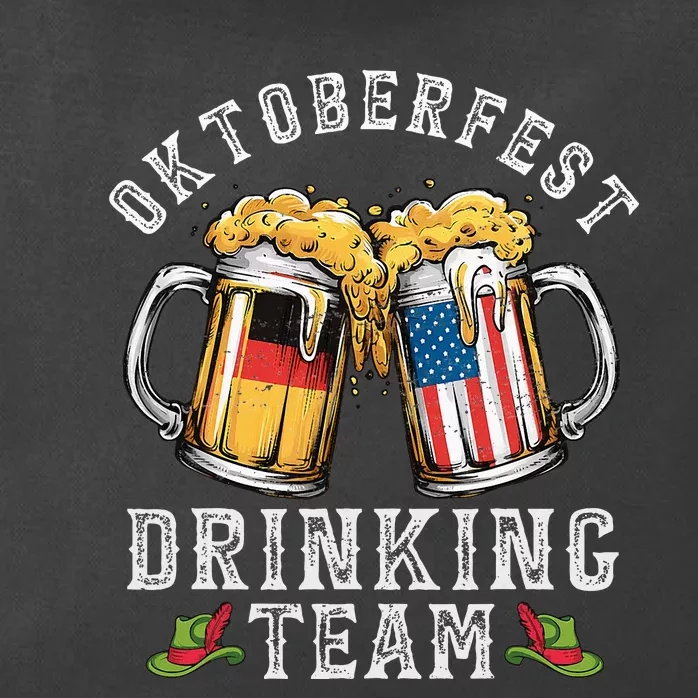 Oktoberfest Squad Drinking Team Beer German American Flag Zip Tote Bag