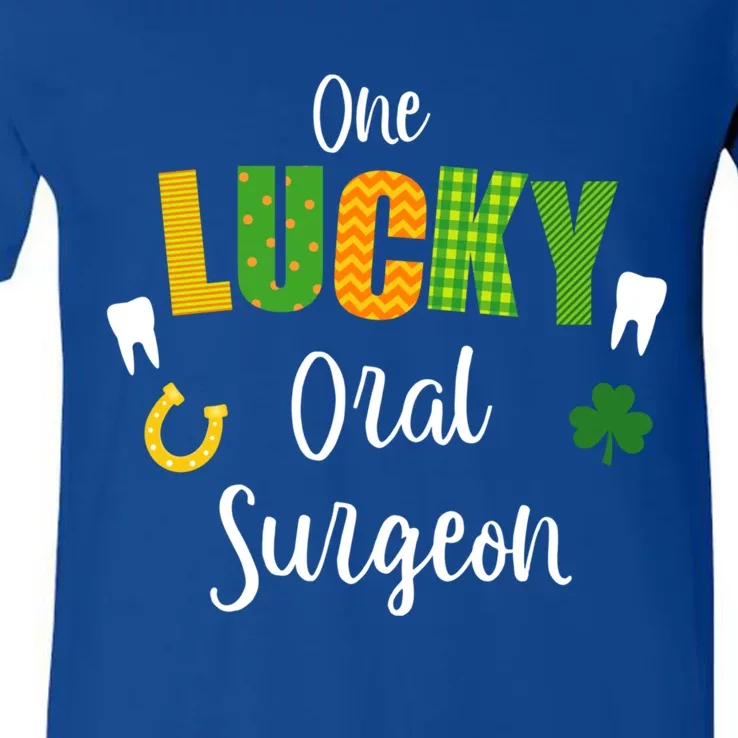 Oral Surgeon Dentist Doctor St Patrick's Day Irish Shamrock Gift V-Neck T-Shirt