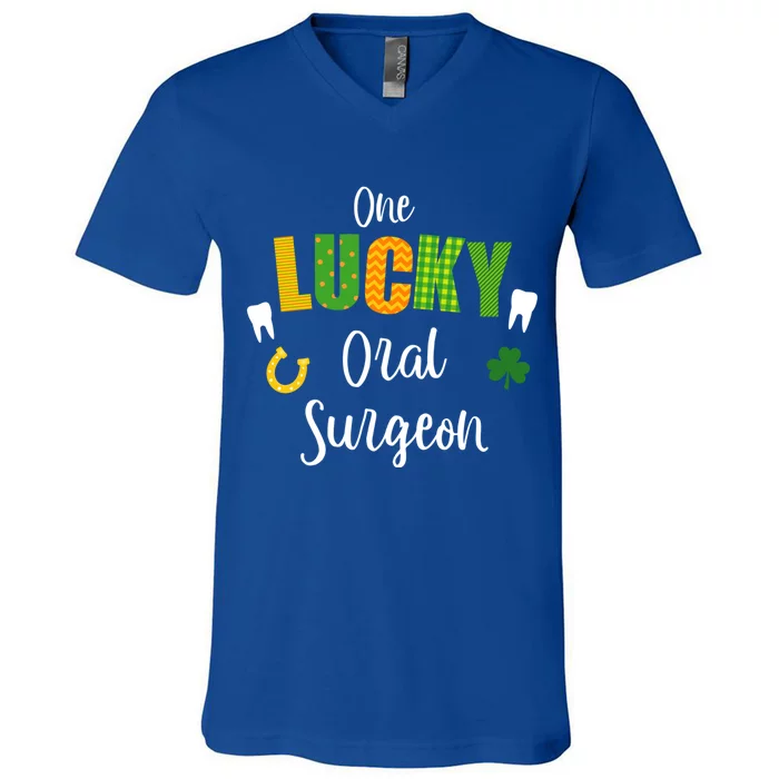 Oral Surgeon Dentist Doctor St Patrick's Day Irish Shamrock Gift V-Neck T-Shirt