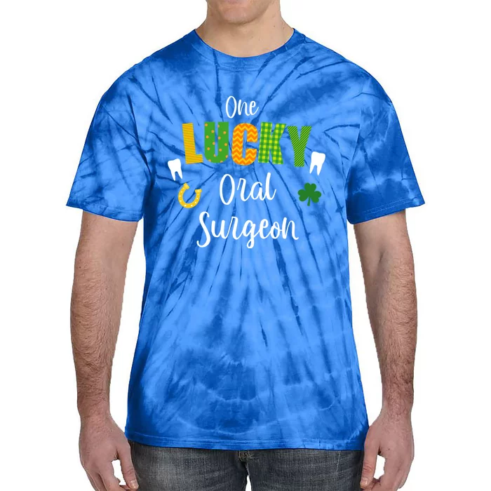 Oral Surgeon Dentist Doctor St Patrick's Day Irish Shamrock Gift Tie-Dye T-Shirt